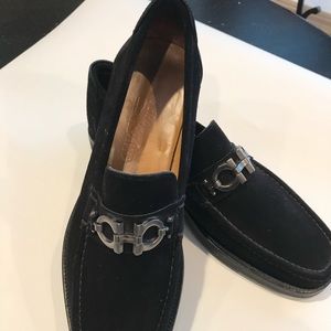 Men’s Farragamo suede loafers